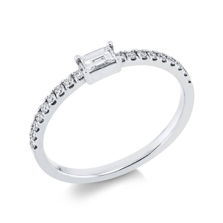 Ring aus 750 Weißgold 19 Brillanten 0.27ct