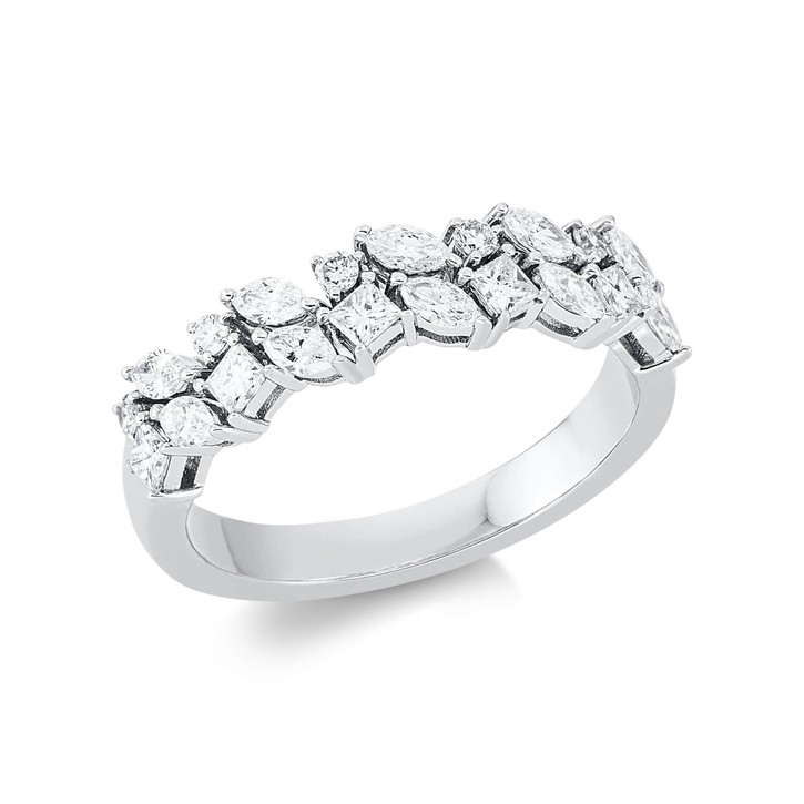 Ring aus 750 Weißgold 20 Brillanten 0.75ct