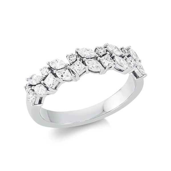 Ring aus 750 Weißgold 20 Brillanten 0.75ct