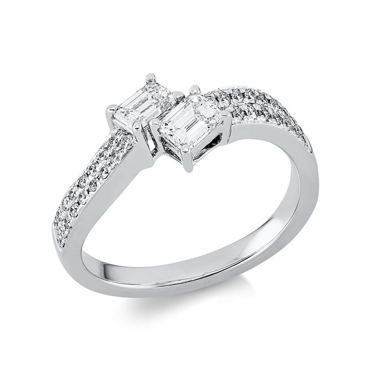 Ring aus 950 Platin 36 Brillanten 0.81ct