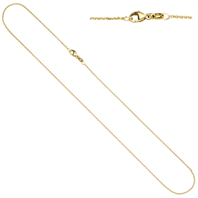 1,3mm Ankerkette diamantiert Halskette Collier aus 750 Gold Gelbgold 45cm