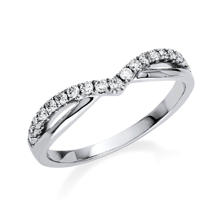 Ring aus 750 Weißgold 19 Brillanten 0.26ct