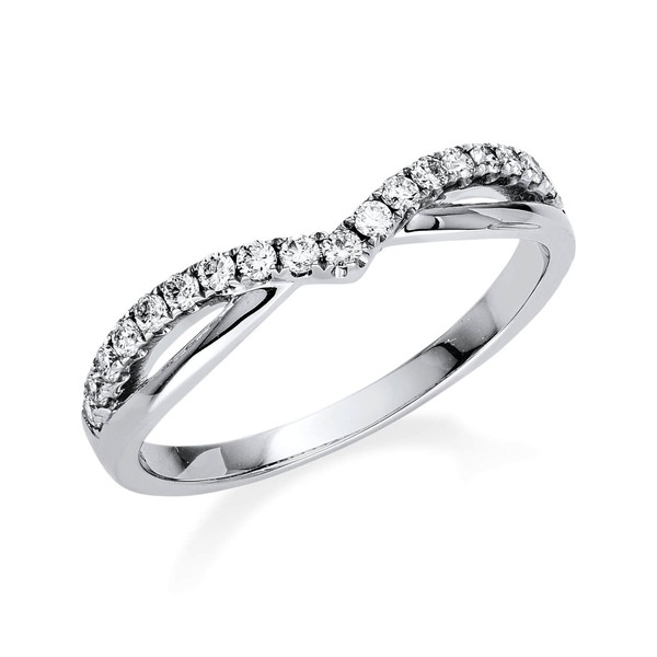 Ring aus 750 Weißgold 19 Brillanten 0.26ct