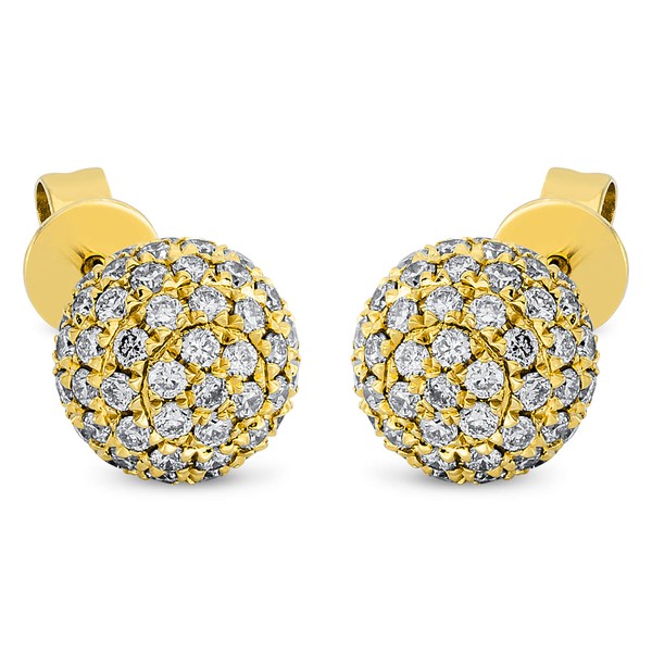 Pavé Ohrstecker aus 750 Gelbgold 128 Brillanten 0.93ct
