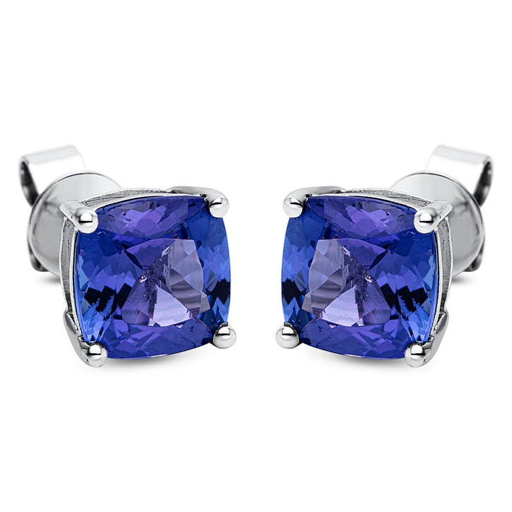 Ohrstecker aus 585 Weißgold 2 Tansanite