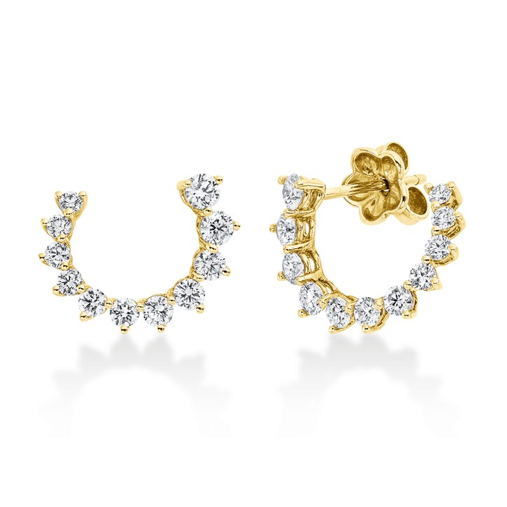 Ohrstecker aus 750 Gelbgold 22 Brillanten 1.01ct