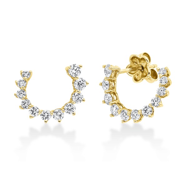 Ohrstecker aus 750 Gelbgold 22 Brillanten 1.01ct