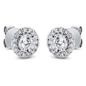 Ohrstecker aus 750 Gold Weißgold 32 Diamanten 0,73ct TW-SI Ø9,2mm Ohrstecker aus 750 Gold Weißgold 32 Diamanten 0,73ct TW-SI Ø9,2mm