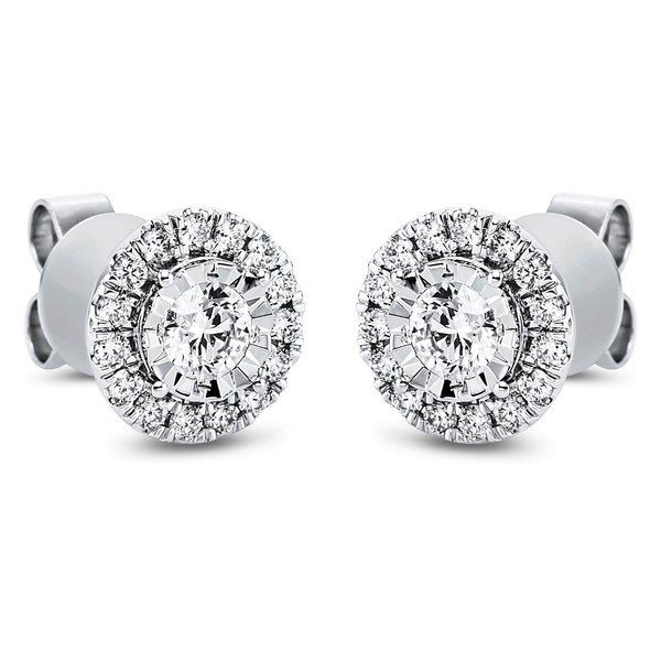 Ohrstecker aus 750 Weißgold 32 Brillanten 0.73ct