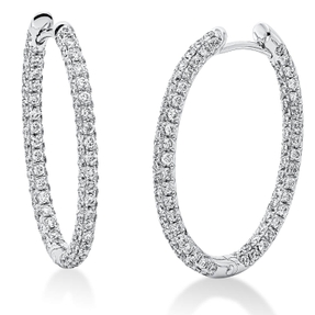 Pavé Creolen aus 750 Weißgold 226 Brillanten 1,54ct TW-VSI 24,6x2,1mm