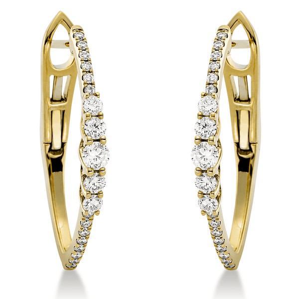 Creolen aus 750 Gelbgold 38 Brillanten 0.51ct