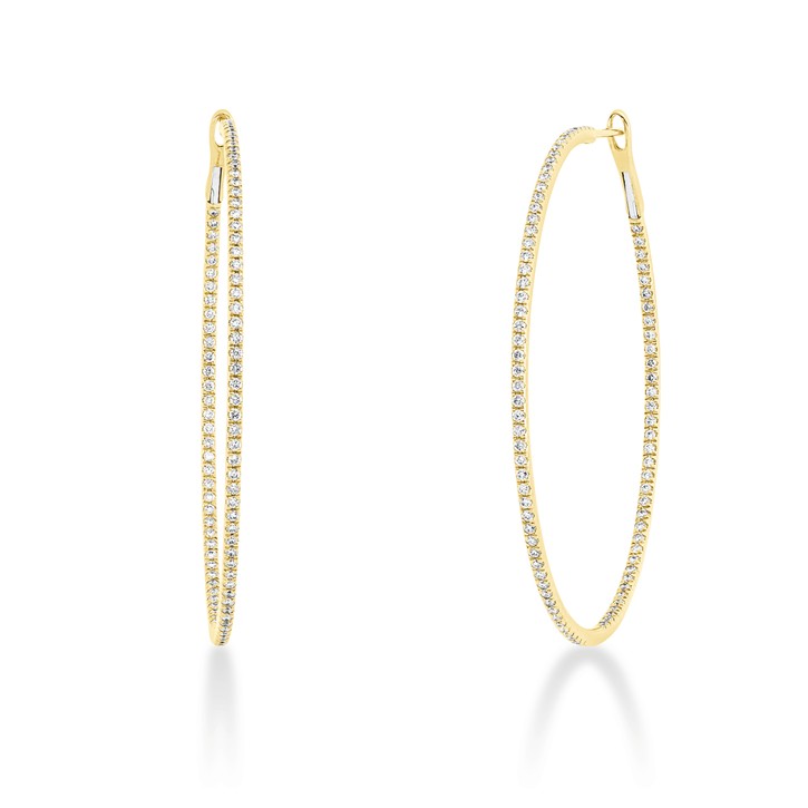 Creolen aus 750 Gelbgold 180 Brillanten 0.94ct