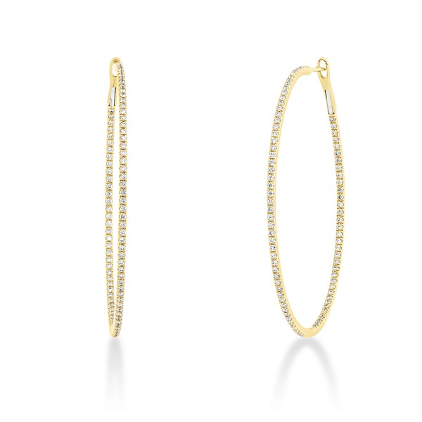 Creolen aus 750 Gelbgold 180 Brillanten 0.94ct