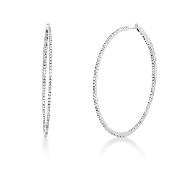 Creolen aus 750 Weißgold 194 Brillanten 1.38ct