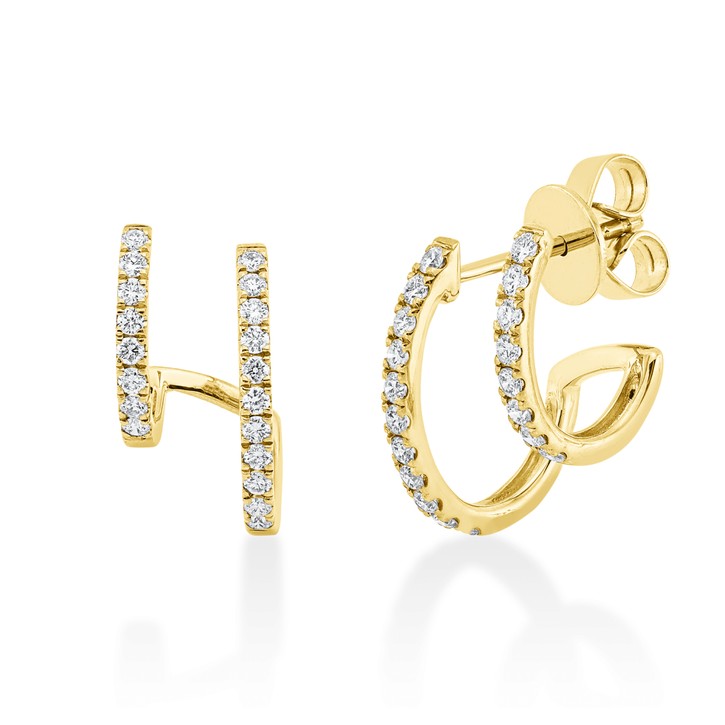 Ohrstecker aus 750 Gelbgold 38 Brillanten 0.51ct