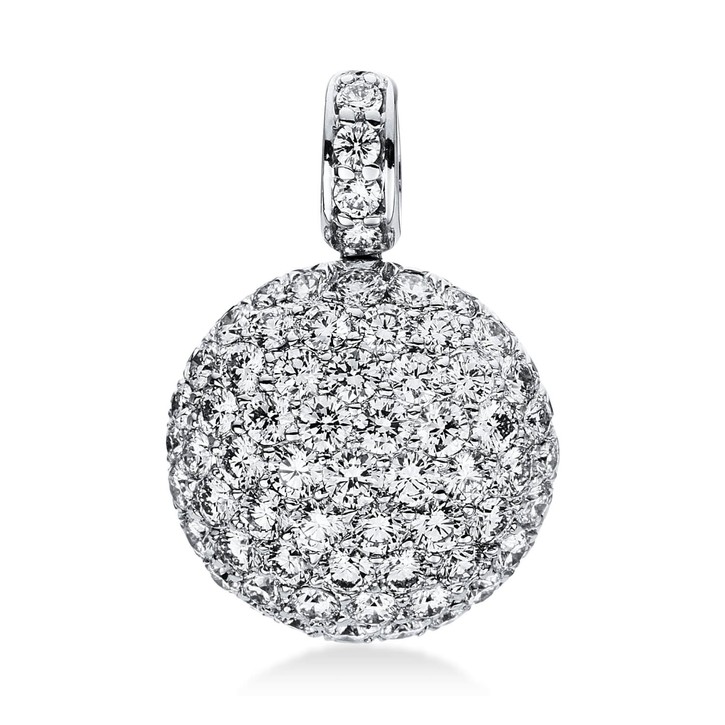 Pavé Anhänger aus 750 Weißgold 61 Brillanten 1.39ct