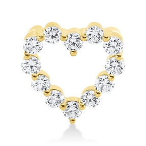 Anhänger Herz aus 750 Gelbgold 12 Brillanten 0,47ct TW-SI 11,6x11,1mm
