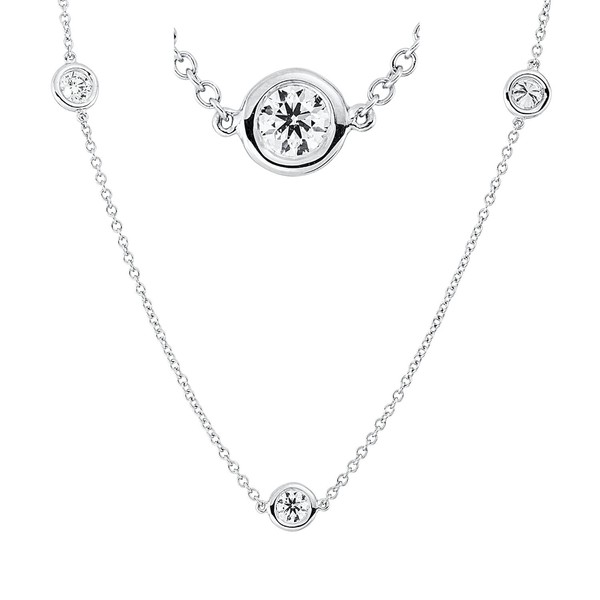 Collier aus 750 Weißgold 10 Brillanten 1.85ct