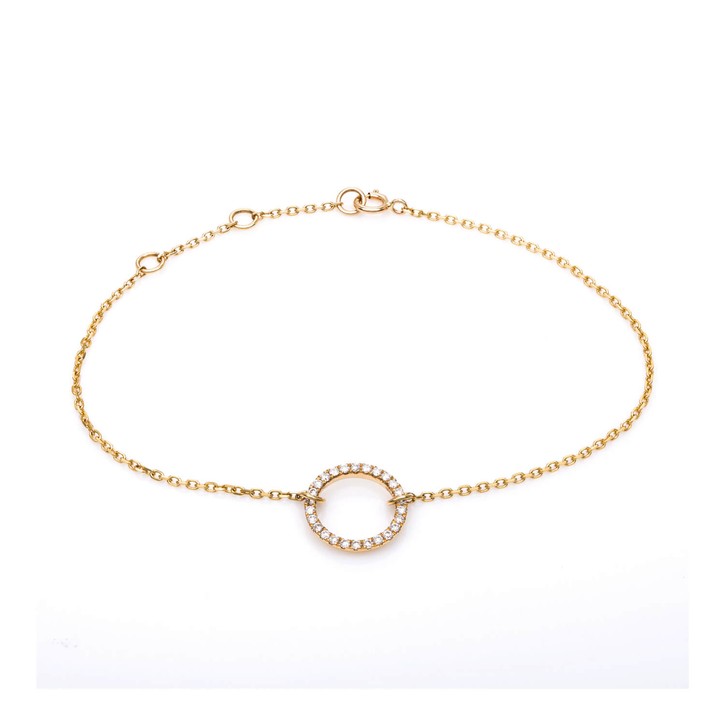 Armband Kreis aus 750 Gelbgold 26 Brillanten 0.17ct