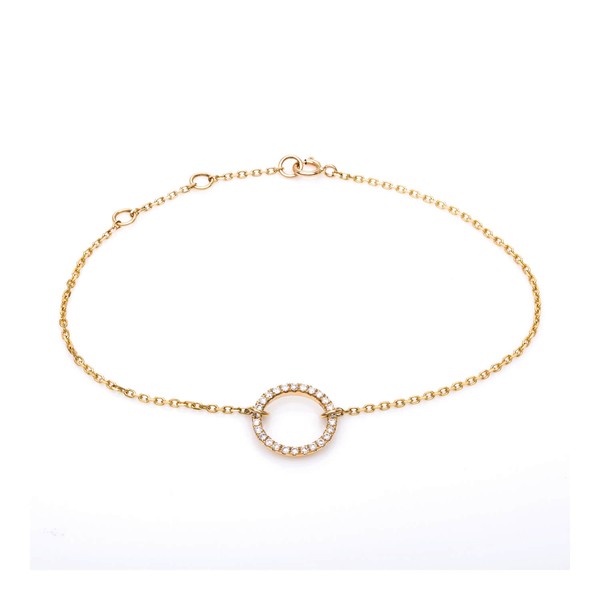 Armband Kreis aus 750 Gelbgold 26 Brillanten 0.17ct