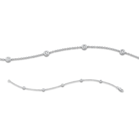 Armband aus 750 Weißgold 5 Brillanten 0,23ct TW-VSI/SI B:3,9mm L:17,8cm Armband aus 750 Weißgold 5 Brillanten 0,23ct TW-VSI/SI B:3,9mm L:17,8cm