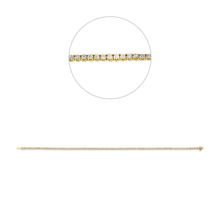 Armband aus 750 Gelbgold 108 Brillanten 1ct