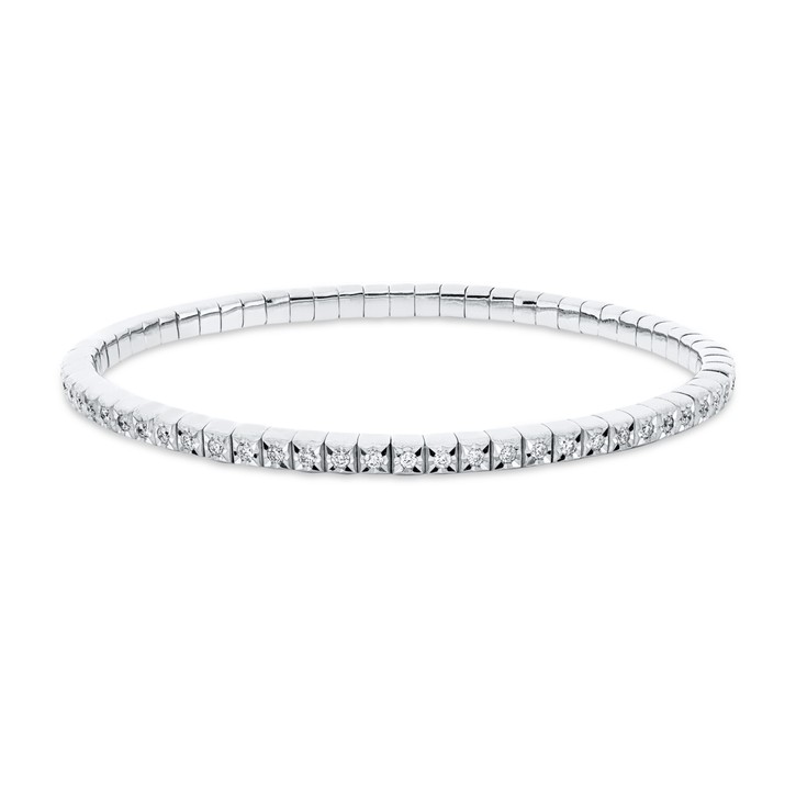 Armband Flex-Band aus 750 Weißgold 65 Brillanten 1ct