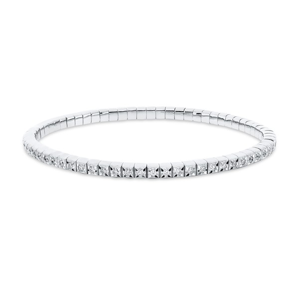 Armband Flex-Band aus 750 Weißgold 65 Brillanten 1ct