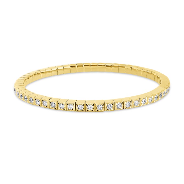 Armband Flex-Band aus 750 Gelbgold 56 Brillanten 2ct