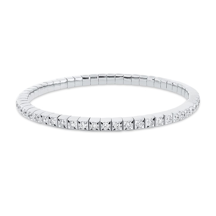 Armband Flex-Band aus 750 Weißgold 56 Brillanten 2ct
