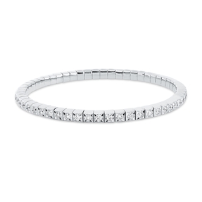 Armband Flex-Band aus 750 Gold Weißgold 56 Brillanten 2ct TW-SI L:18cm