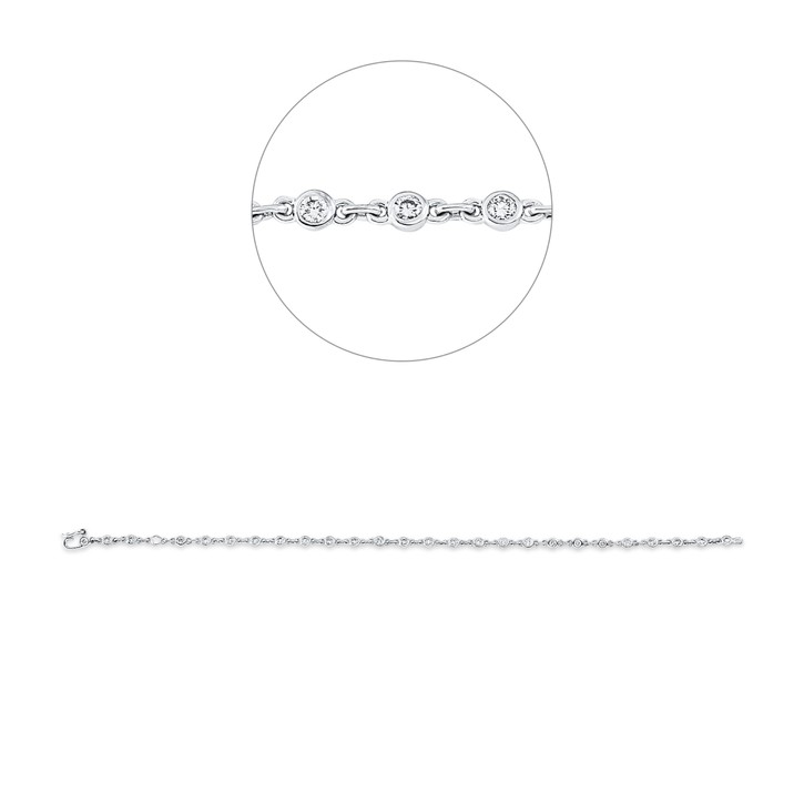 Armband aus 750 Weißgold 27 Brillanten 1ct