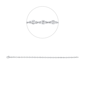 Armband aus 750 Gold Weißgold 27 Brillanten 1ct TW-SI L:18cm Zarge