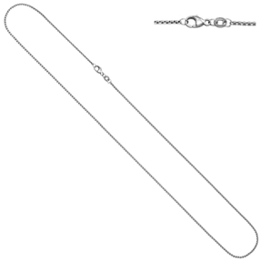 0,9mm feine Doppelankerkette Halskette Collier aus 950 Platin 45cm Platinkette