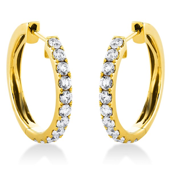 Creolen aus 750 Gelbgold 22 Brillanten 0.89ct