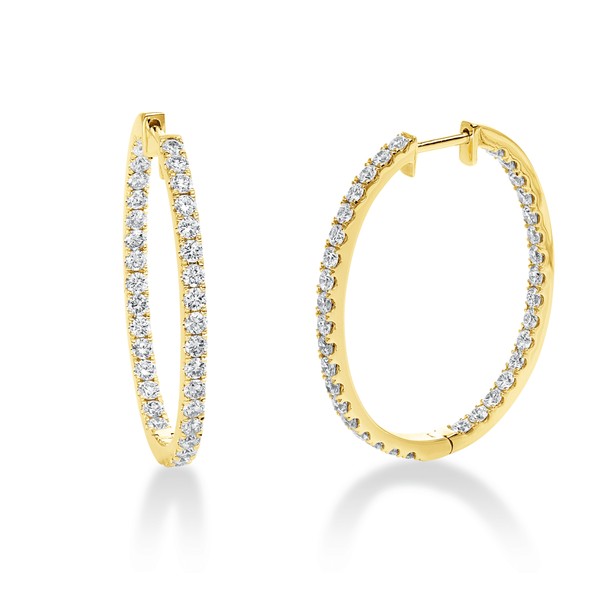 Creolen aus 750 Gelbgold 70 Brillanten 1.81ct