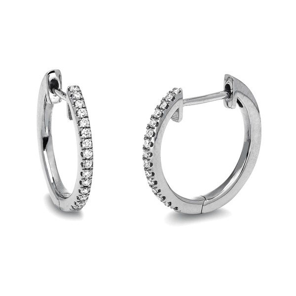 Creolen aus 750 Weißgold 30 Brillanten 0.12ct