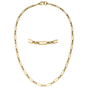 4,7mm Kette Collier Halskette aus Edelstahl goldfarben beschichtet 45cm 4,7mm Kette Collier Halskette aus Edelstahl goldfarben beschichtet 45cm