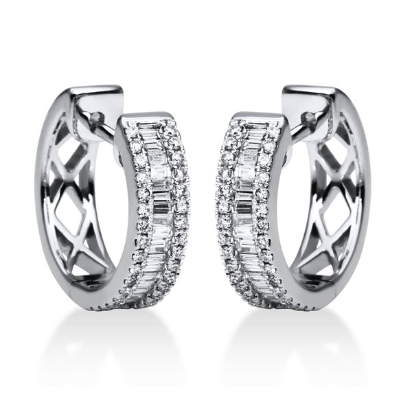 Creolen aus 750 Weißgold 98 Brillanten 0.53ct