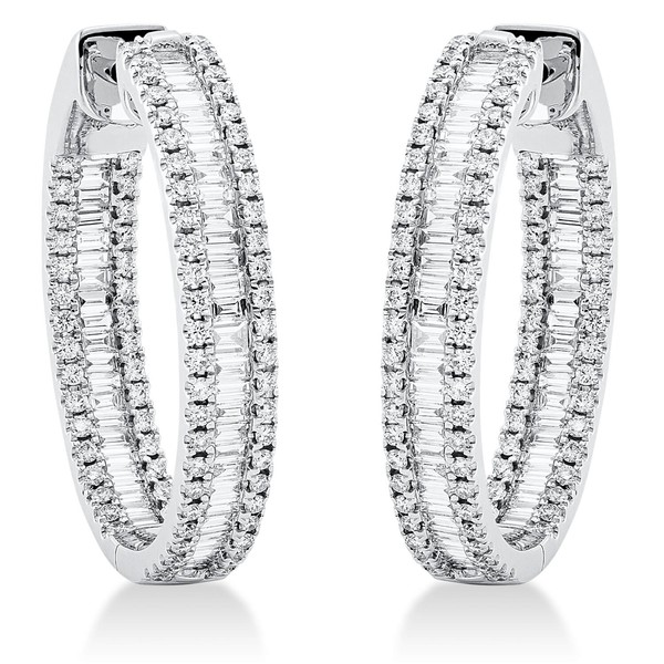 Creolen aus 750 Weißgold 268 Brillanten 2.04ct