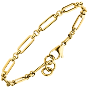 4,7mm Armband Armkette aus Edelstahl goldfarben beschichtet 19-20cm