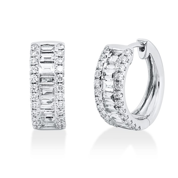 Creolen aus 750 Weißgold 66 Brillanten 1.33ct