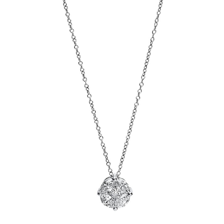 Collier aus 750 Weißgold 5 Diamanten 0.76ct