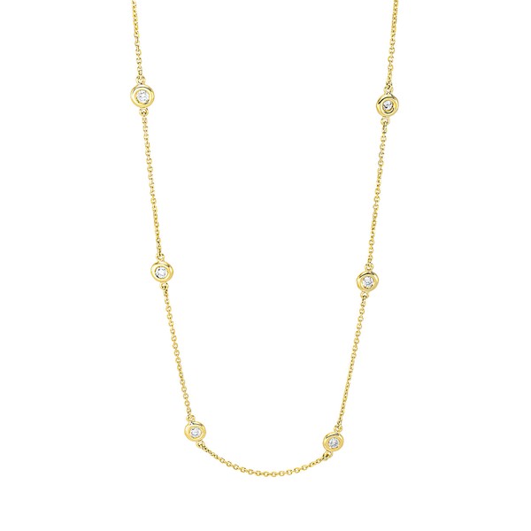 Collier aus 750 Gelbgold 15 Brillanten 0.43ct