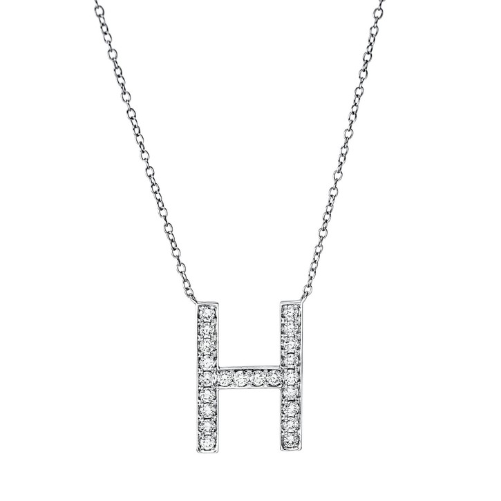 Collier aus 750 Weißgold 22 Brillanten 0.4ct