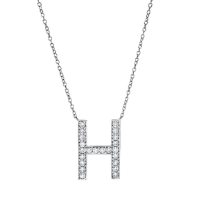 Collier aus 750 Gold Weißgold 22 Brillanten 0,4ct TW-SI L:43,2cm