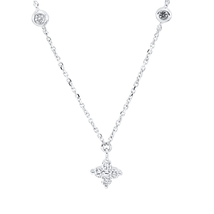 Collier aus 750 Weißgold 16 Brillanten 0.46ct