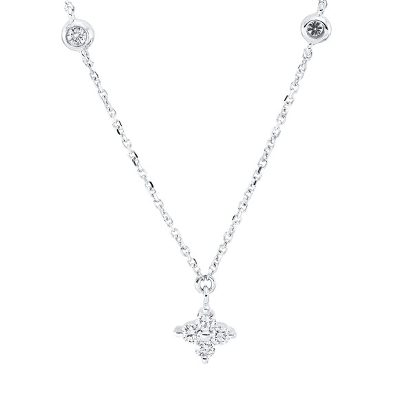 Collier aus 750 Weißgold 16 Brillanten 0.46ct