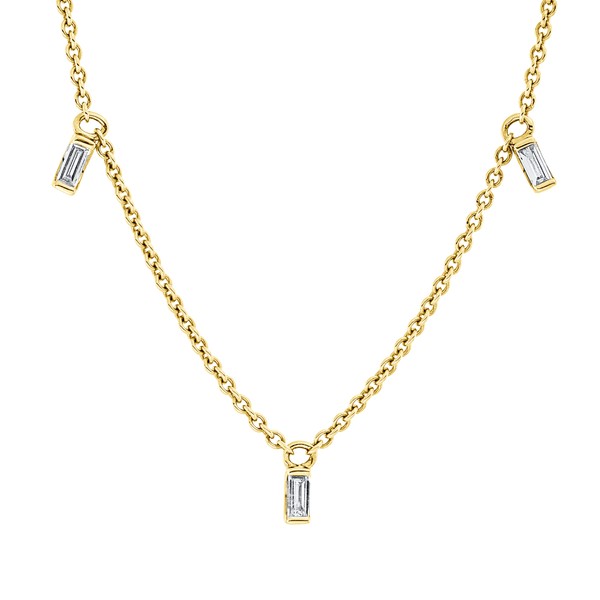 Collier aus 750 Gelbgold 5 Diamanten 0.16ct