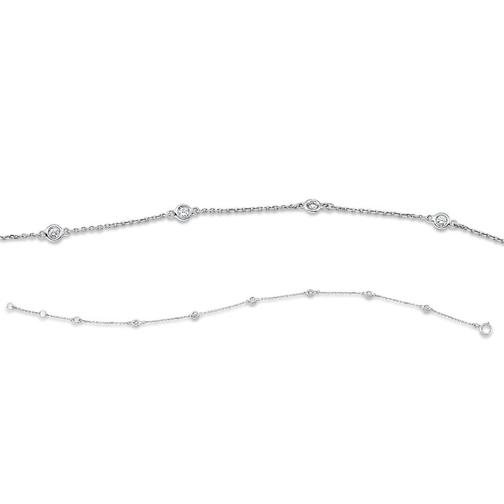 Armband aus 750 Weißgold 6 Brillanten 0.13ct